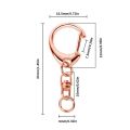 50 Pcs Rose Gold Keychain, Spring Snap Key Ring with Chain and Jump Rings, DIY Key Chain Parts for Craft Hang Buckle. 