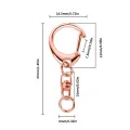 50 Pcs Rose Gold Keychain, Spring Snap Key Ring with Chain and Jump Rings, DIY Key Chain Parts for Craft Hang Buckle. 