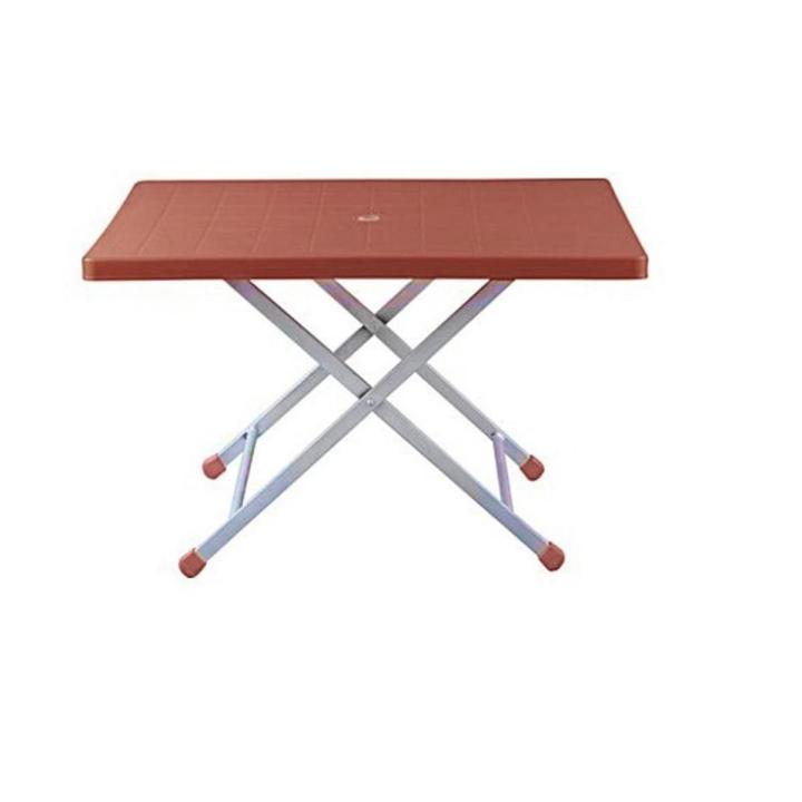 Plastic and Steel Folding table- Chocolate
