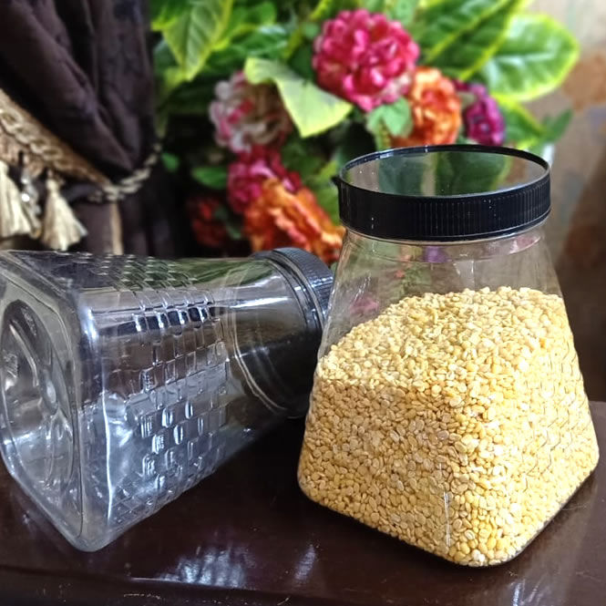PYRAMID JAR FOR KITCHEN STORAGE - 12 PCS PYRAMID SHAPE FOR DAAL ACHAR SALT SUGAR CANDIES etc