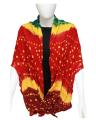 Chunri Dupatta Long Multicolor Cotton Tie and Dye Chunri Traditional Fashion Red Mehndi Green Yellow Crinkle Chunri. 