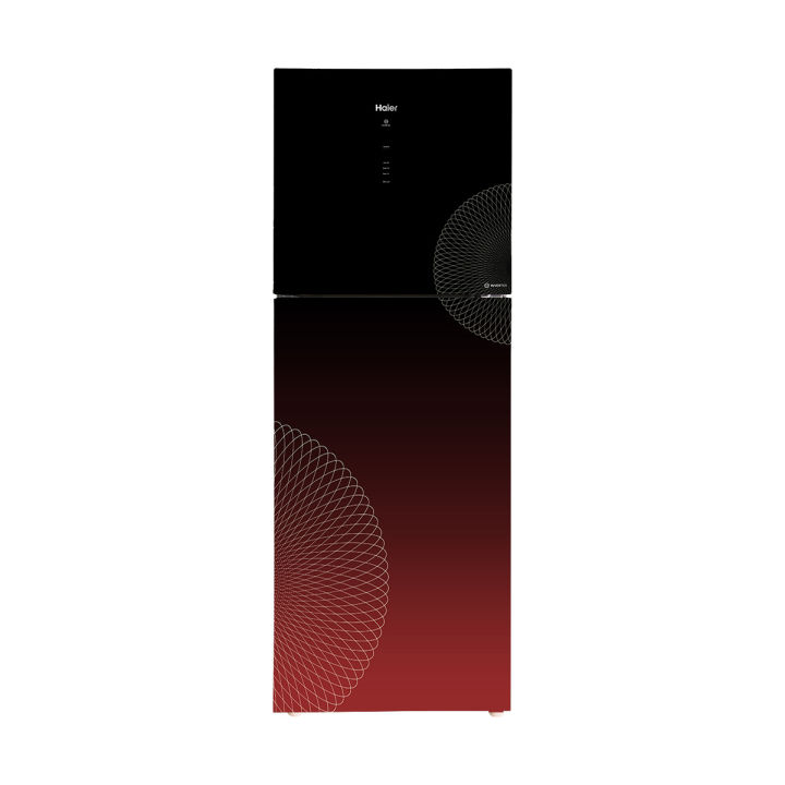 Haier 12 Cu Ft / Inverter Antibacterial / HRF-346IARA+ ( Digital Control Panel + Turbo Fan + 4 Temperature Sensors+ABT Technology + Inverter Compressor + Glass Door ) Red Colour Refrigerator / 10 Years Warranty