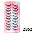 Natural Lashes 5/10 Pairs Eyelashes 3D Mink Lashes Manga Lashes Strip Lashes Band Soft Light False Eyelashes Makeup BruberryBe. 