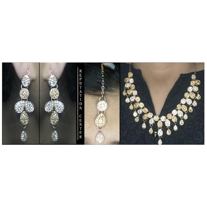 Beautiful Traditional Rose Gold Necklace Jewellery set