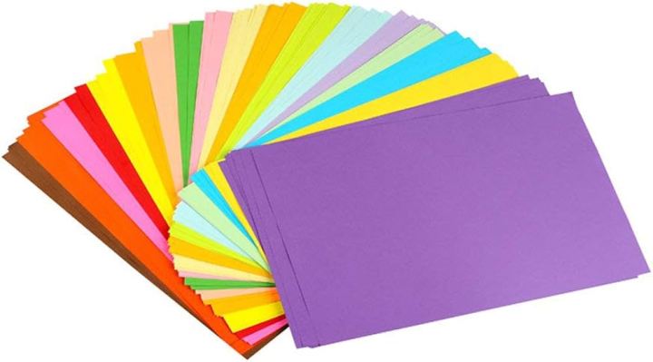 Color Colour Paper 100 Sheets, Multi Colors - A4 Size