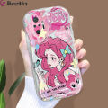 Jizetin for Redmi Note 10 Pro Note 10 Pro Max Back Cover Sweet Pretty Girl Cream Wavy Edge Soft Silicone Phone Case. 