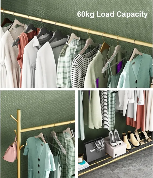 Creative%20Clothes%20Rack%20Garment%20Display%20Stand%20With%20Bottom%20Storage%20Shelf%20And%206%20Hooks%20-%20Image%204