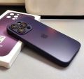 DEEP PURPLE MATTE GLASS CASE FOR IPHONE 15 PRO MAX. 