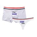 Couples Letter Print Underwear Set Women G string Men Boxer Shorts Underpants For Lovers. 