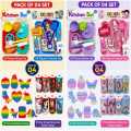 Pack of 04 Kids Educational Toy Gift Set – 09-Piece Kitchen Play Set + 08-Piece Doctor & Dentist Medical Kit + 01 Random Pop It Fidget Sensory Toy + 01 Wooden Money Box (Random Character Design) – Pretend Play Learning Toys for Boys & Girls Ages 3+ | Birt. 