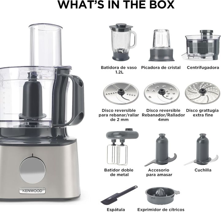 Kenwood%20Fdm307Ss%20Full%20Size%20Food%20Processor,%20800%20Watt%20With%20Grinder%20-%20Black%20Silver%20(International%20Warranty)%20-%20Image%203