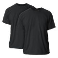 Pack of 2 Black Half Selves simple shirt available in Differnt size. 