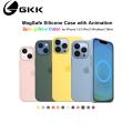 Original MagSafe Liquid Silicone Magnetic Case with Animation For iPhone 13 Pro Max 13 Mini Wireless Charging Full Protect Cover. 