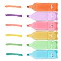 Artisan 6Pcs/Set Cartoon Animals Highlighter Macaron Oblique Tip Marker Fluorescent Pen Any Design. 