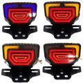 Motorcyle 70cc And 125cc LED Tail Light Stop Turn Signal with Scanning Dynamic Animation Breathing DRL 40GF. 