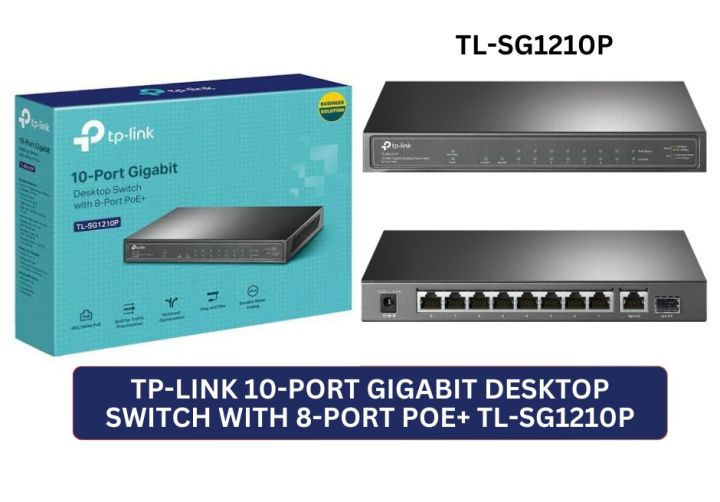 TP-LINK 10-Port Gigabit Desktop Switch with 8-Port PoE+ TL-SG1210P