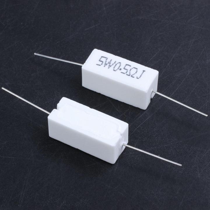 10 Pcs Axial Lead Ceramic Cement Resistor 0.5 Ohm 5W