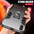 For Samsung Galaxy A70 Back Cover Military Grade Shockproof Armor Metal Ring Stand Holder Magnetic Car Mount Hard Protective Phone Case. 