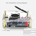 For Orange Pi 3 LTS Case Transparent Acrylic Shell with Cooling Fan. 