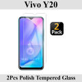 2Pcs Vivo Y20 Tempered Glass Screen Protector Premium High Quality Polish Glass For Vivo Y20. 