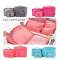 6 pcs Set Travel Storage Bag Portable Luggage Clothes Tidy Pouch Zip Toiletry Organizer - Multi. 