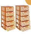 5 Layer Drawers - Printed Cabinet Baby Clothes & Toys Storage. 
