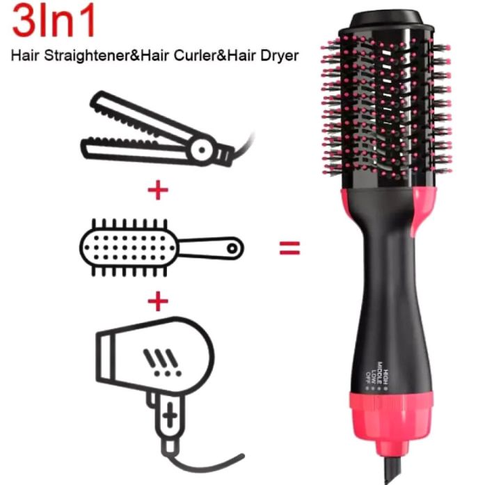 One%20Step%20Hot%20Air%20Brush%20Hair%20Straightening%20Curling%20Hair%20Brush%20comb%20and%20Volumizer%20with%20Comb%20Straightener%20Curler,%20For%20All%20Hair%20Type%20-%20Image%203