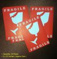 Pack of 20  Fragile Sticker For Sensitive Packaging. 