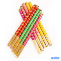 6 Pairs Of Colorfully Dandiya Sticks For Mehndi Dancing Functions. 