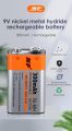 Rechargeable 9 Volt battery MP 9v battery 300mAh. 