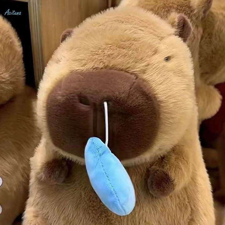 Capybara%20Stuffed%20Toy%20with%20Pullable%20Snot%20Bubbles%20Sofa%20Collectible%20Comfortable%20Plush%20Figure%2030cm%20-%20Image%205