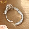SuperRide Ear Clips Luxury Heart Shiny Cubic Zirconia Leverback Hoop Earrings. 