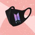 BTS Logo Customized 3D Fasion Masks_Black Masks_Bts Masks_ Girls Masks_Washable Masks. 
