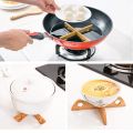 【FUN LIVE】 Bamboo Trivet Heat Resistant Table Mats Non-Slip Placemats Thickened Wood Trivets For Dishes, Pot, Bowl, Teapot, Hot Pot Holders. 