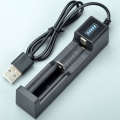 USB 1 Slot Universal Quick Charging Rechargeable Battery Charger for 18650 26650 14500 16340 ABS. 
