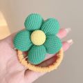 Fashion High Elastic Flower Hair Rope 3D Cartoon No Harm Hair Loop Cute Ponytail Korean Headband for Meatball Head. 