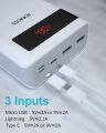 ROMOSS Sense8P+ 30000mAh Power Bank, 18W Type C PD Fast Charge Portable Charger with 3 Outputs and 3 Inputs, Huge Capacity External Battery Pack Compatible. 