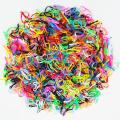 of Multicolor Soft Elastic Rubber Hair Band for Girls Hair-Candy Colors Soft Baby Hair Ties-Disposable & Small Tiny Colorful Reusable Ponytail Holders Tie Stretch Elastics-. 