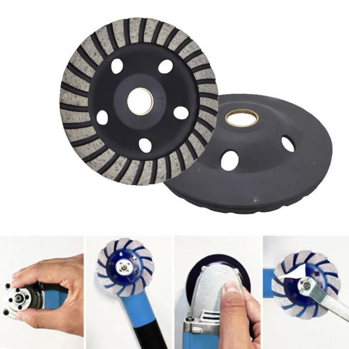 Diamond Grinding Disc 4 and 5 inch - Turbine Wheel Disc Bowl Shape Grinding Cup For Concrete Granite Marble Tools -Grinding Disk