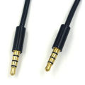 3.5mm Male to Male Jack 4 Pole Extension Aux Audio Ced Spiral Cable 1.5M. 