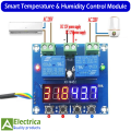 XH-M452 DC 12V Dual Digital LED Temperature & Humidity Control Thermostat with Sensor Probe | Smart Controller for Incubators, DIY, AC & Home Appliances by Electrica. 