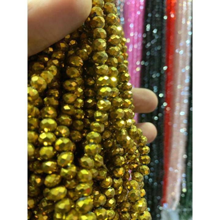 85pcs 6mm Washable Crystal Glass Beads – DIY Jewelry, Bracelet, & Clothing Decoration Accessories