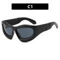 Fashion Y2K Cyberpunk Sunglasses Women Men UV400 Red Blue Shades Silver Mirror Lenses Vintage Outdoor Hiphop Eyewear Golven Toy. 