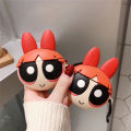 Kawaii Powerpuff Girls Cover for Apple Airpods3 2 1 Pro Case with Keychain Wireless Headphone Case Bluetooth Earphones Pendent. 
