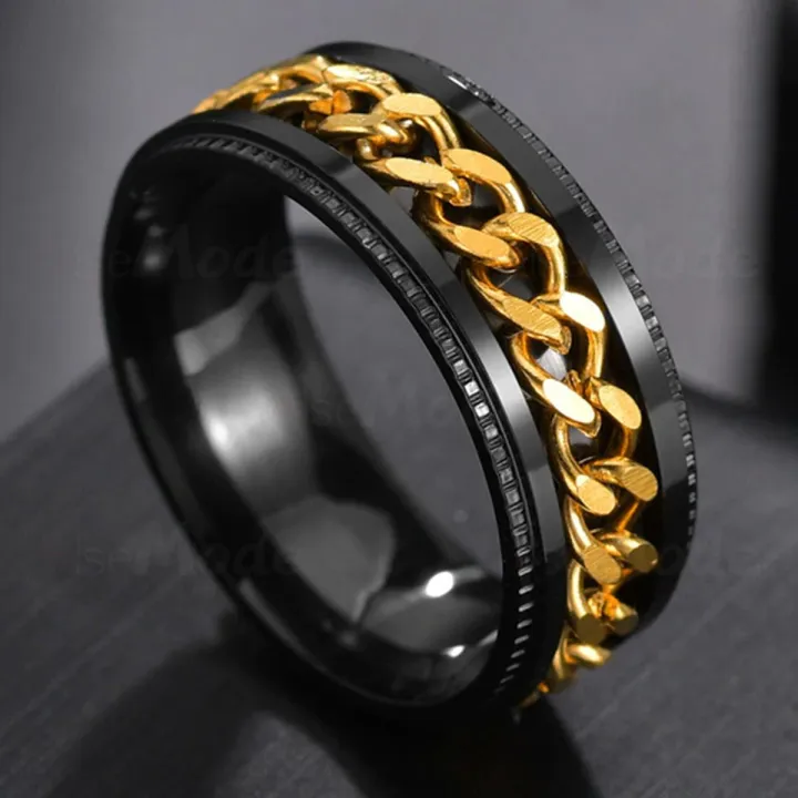 Black%20Golden%20Stainless%20Steel%20Spinner%20Chain%20Ring%20For%20Men%20and%20Boys%20-%20Image%203