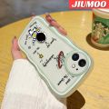 JIUMOO For Infinix Note 12 G96 Case Cartoon Cute Astronaut Pattern Colorful Lovely Cream Wave Border Soft Clear Shockproof Phone Cases. 
