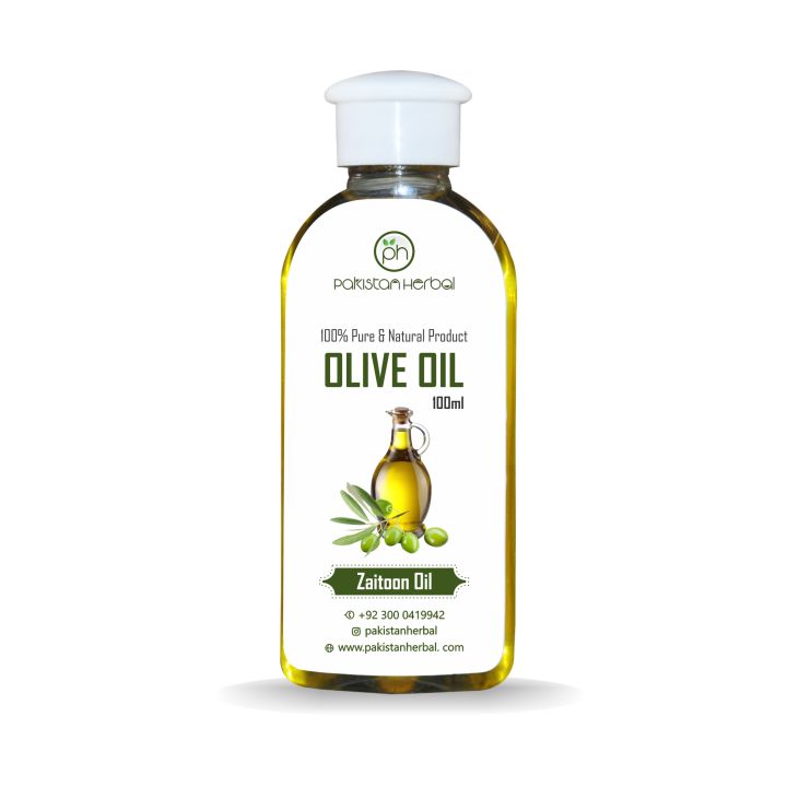 Pakistan Herbal Extra Virgin Olive Oil / Zaitoon Oil - Cold Pressed 100% Pure & Natural - 100ml