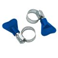 2 pices 10mm -16 mm and 16mm to 25mm Key-Type Adjust Stainless Steel Hose Clamp Worm Gear Clamps. 
