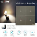 Clopal Smart Touch WIFI Switch with Mobile Control, Voice Control Compatible with ALEXA, Google Assistant, Wifi, Smart switches. 