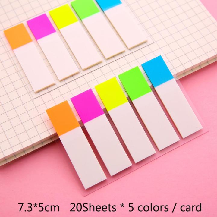 Sticky Note Label Type 5 Colors Fluorescent Sticky Notes Instruction Classification Index ...